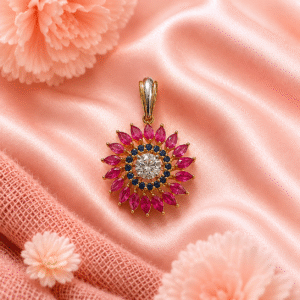 Ruby + B/S +Diamond Pendant