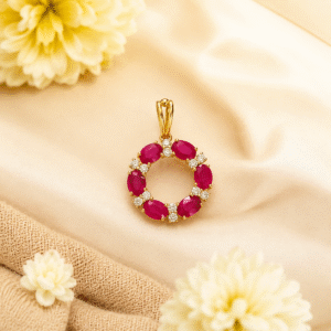 Ruby + Diamond Pendant