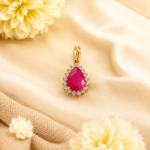 Ruby + Diamond Pendant