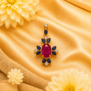 Ruby + B/S +Diamond Pendant