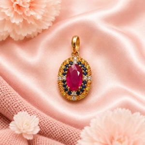 Ruby + Diamond Pendant