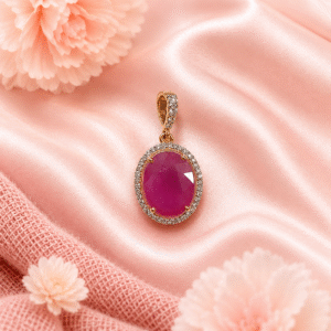 Ruby +Diamond Pendant