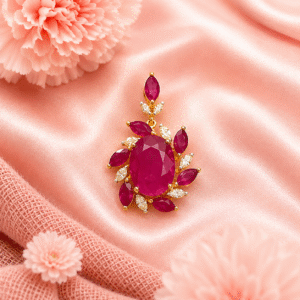 Ruby + Diamond pendant