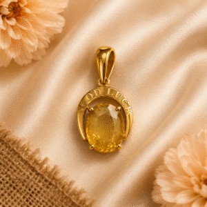 Yellow Saphayer Good Luck Pendant