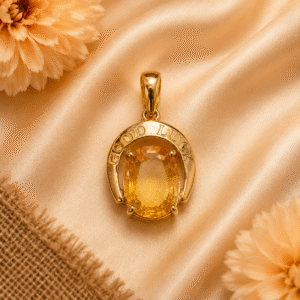 Yellow Saphayer Good Luck Pendant