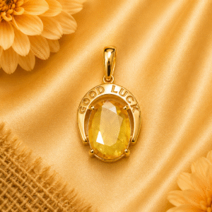 Yellow Saphayer Good Luck Pendant
