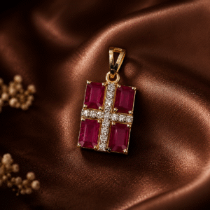 Ruby + Diamond Pendant