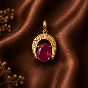 Ruby Good Luck Pendant