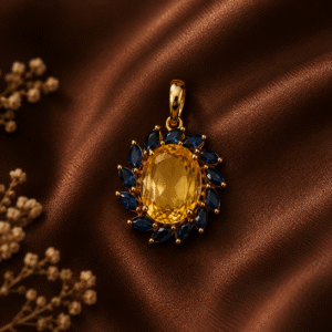 Yellow Saphayer + Blue Saphayer Pendant
