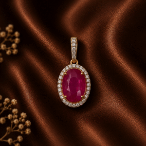 Ruby + Diamond Pendant