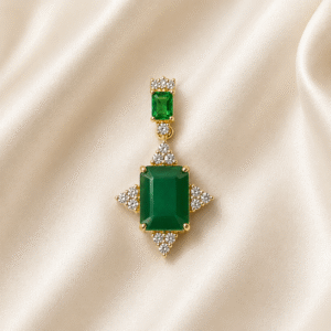 Embrald + Diamond Pendant
