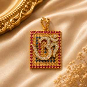 Ruby + Blue Sapphire + Yellow Sapphire Pendant