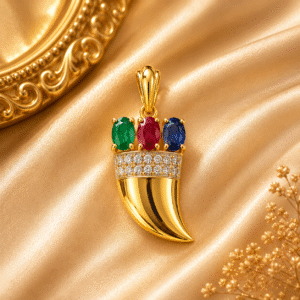 Emerald + Ruby Pendant