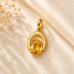 Yellow Saphayer Good Luck Pendant