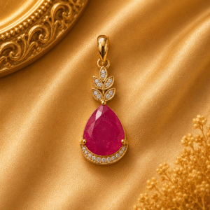 Ruby + Diamond Pendant