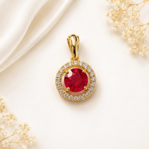 Ruby + Diamond Pendant