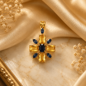 Yellow Saphayer + Blue Saphayer Pendant