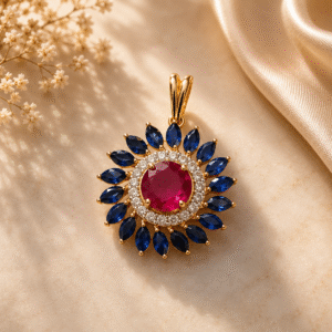 Ruby + Diamond Pendant