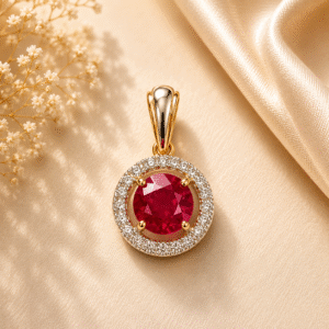 Ruby + Diamond Pendant