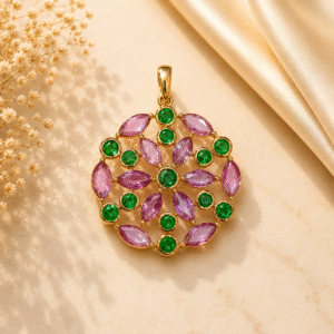 Ruby + Emerald Pendant