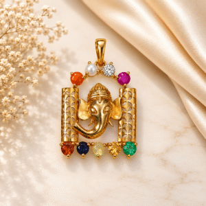 Navgrah Ganesh Diamond Pendant