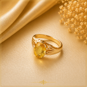 Yellow saphayer Ring