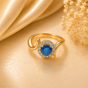 Blue Diamond Ring