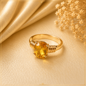 Yellow saphayer Ring