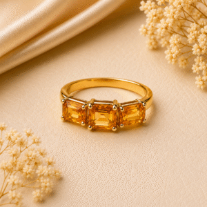 Yellow Saphayer Ring
